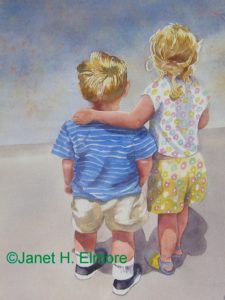 Friends Watercolor Painting