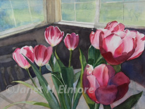 Tulip Bouquet Watercolor Painting